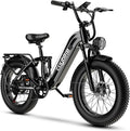 1400W Peak Full Suspension Fat Tire Electric Bike | 48V 20Ah Step-Thru E-Bike