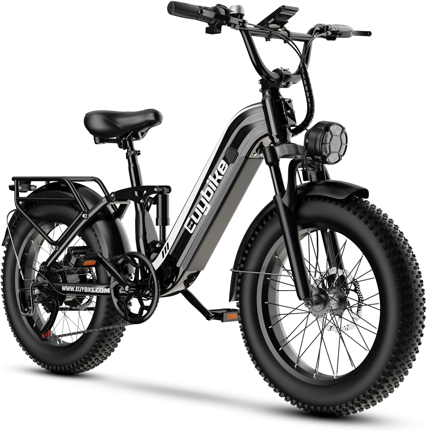 1400W Peak Full Suspension Fat Tire Electric Bike | 48V 20Ah Step-Thru E-Bike