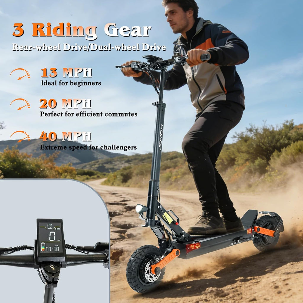 High-Performance Adult Off-Road Electric Scooter | Dual-Motor Foldable Kick Scooter