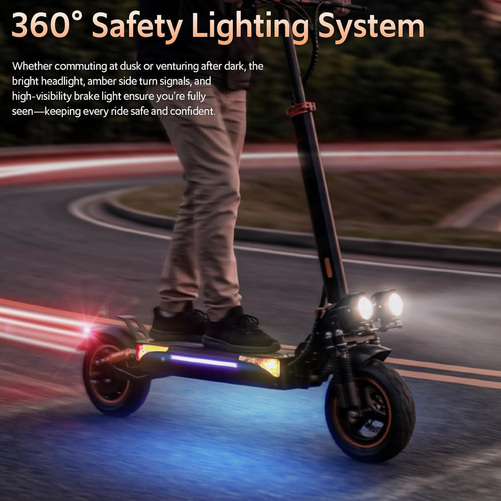 Electric Scooter, 1200W 25Miles Range 31 MPH,11" All Terrain Tire, Double