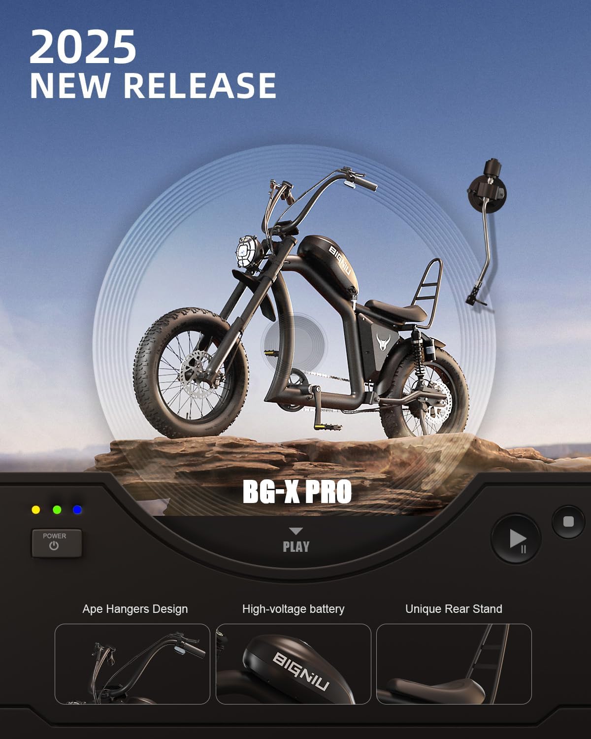 52V Dual Suspension Electric Bike | 1500W Brushless Motor & Turn Signals