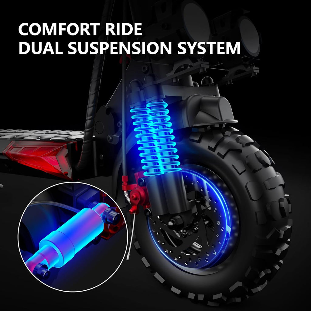 Electric Scooter Adults, 37 Miles Long Range, 34 Mph Max Speed, 11" Off-Road Tires,48V 18/21AH Big Battery,1200W/1600W Motor, Dual Braking System,Folding Commuter E Scooter