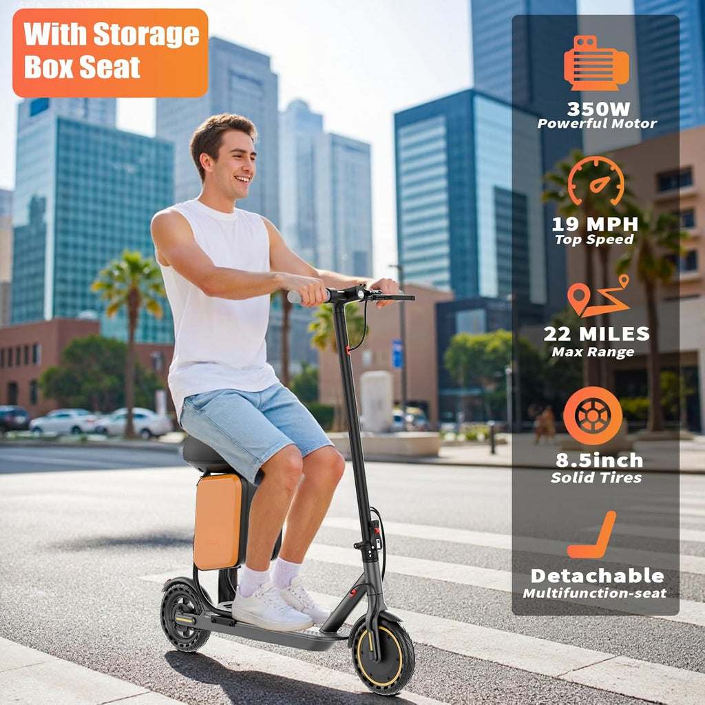 8.5" Folding Electric Scooter for Adults | 19-22 MPH, High-Efficiency Brushless Motor, Up to 22 Miles Range with Smart App Control