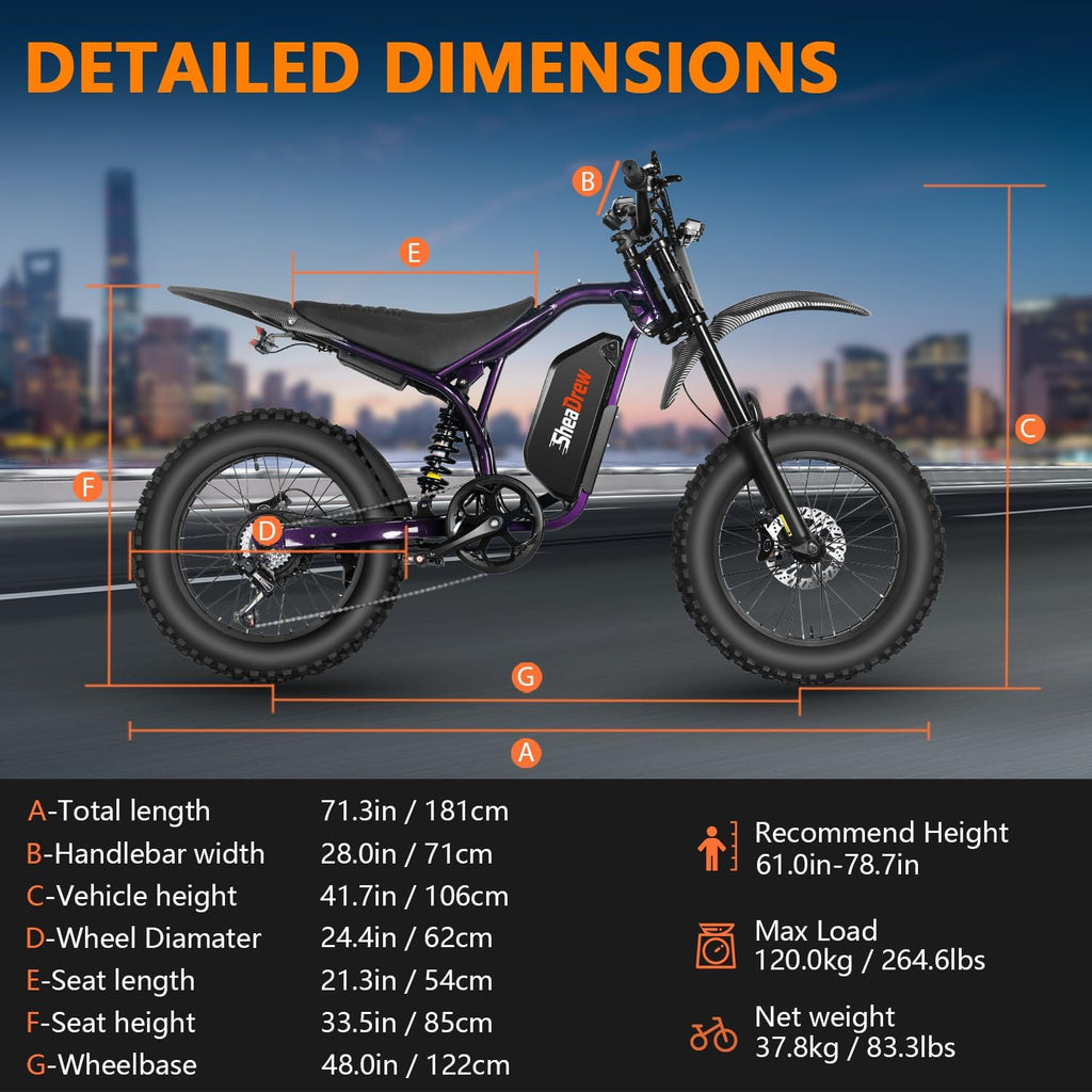 4700W High-Performance Electric Dirt Bike – All-Terrain Off-Road E-Bike with Full Suspension & Hydraulic Brakes