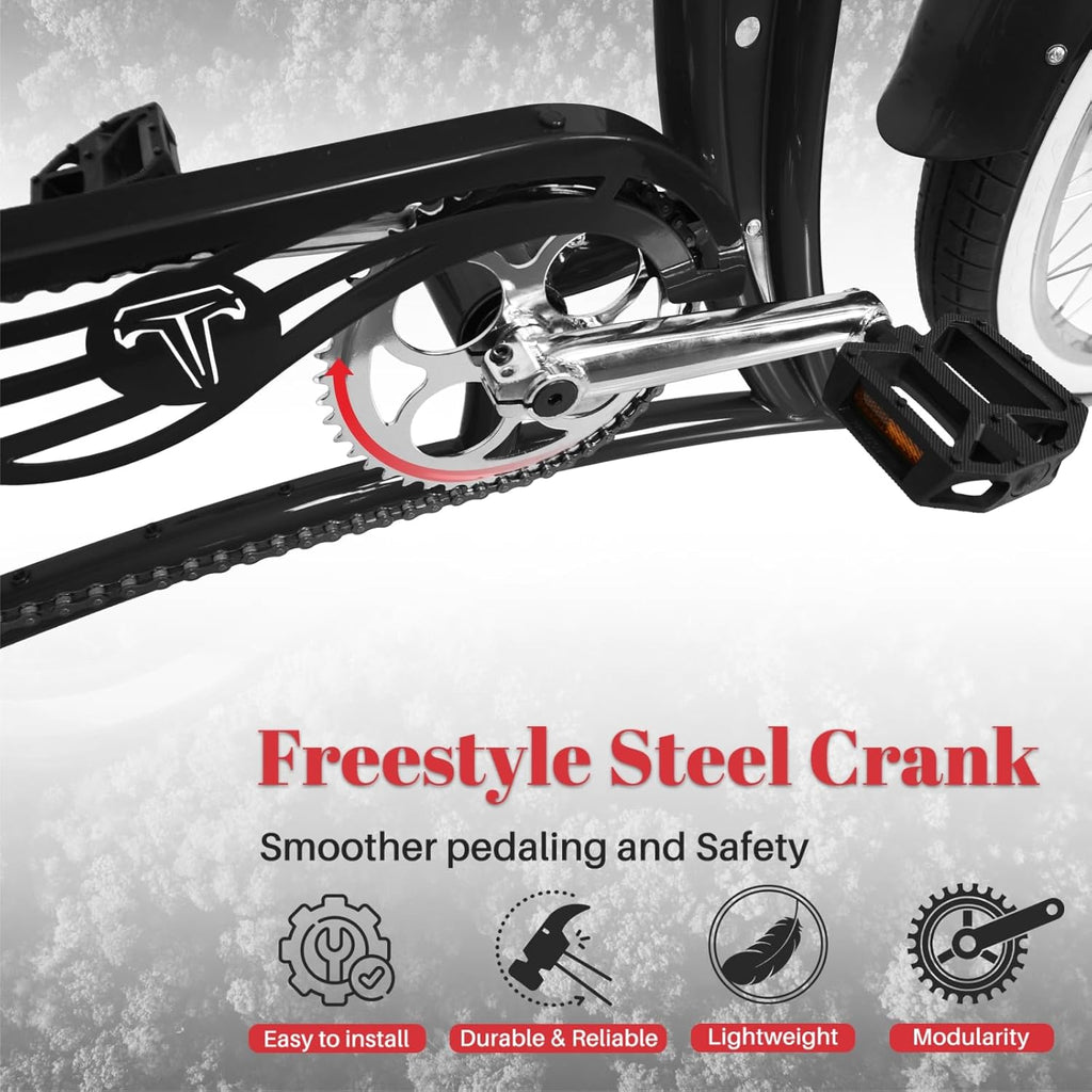 Custom Lowrider Stretch Chopper Bicycle - 26-Inch
