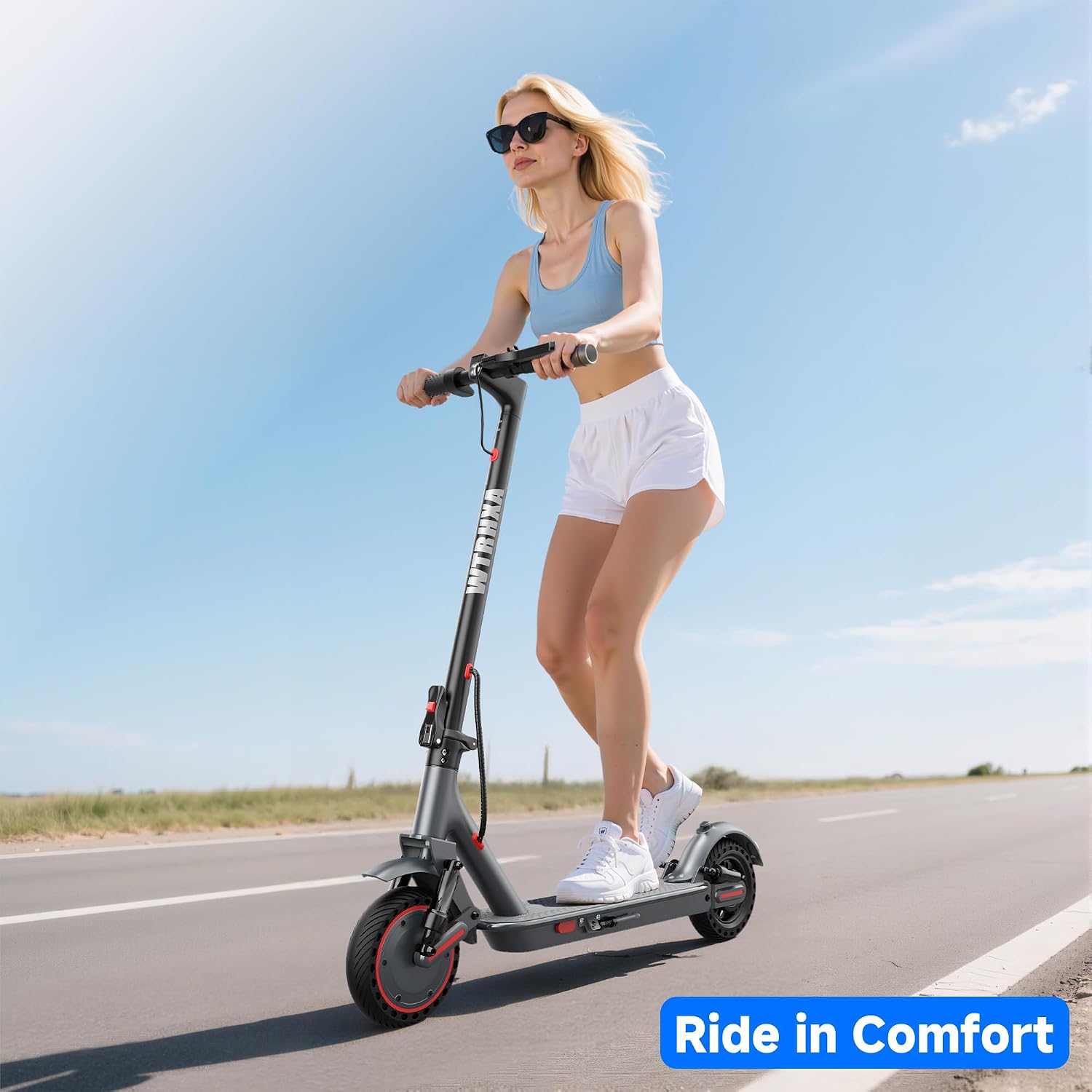 10''-500W-Electric Scooter with Dual Suspensions, Top Speed 22 Mph, Long Range 22-31 Miles, Folding E-Scooter Adult, Dual Braking, App, 8.5''-350W/Scooter