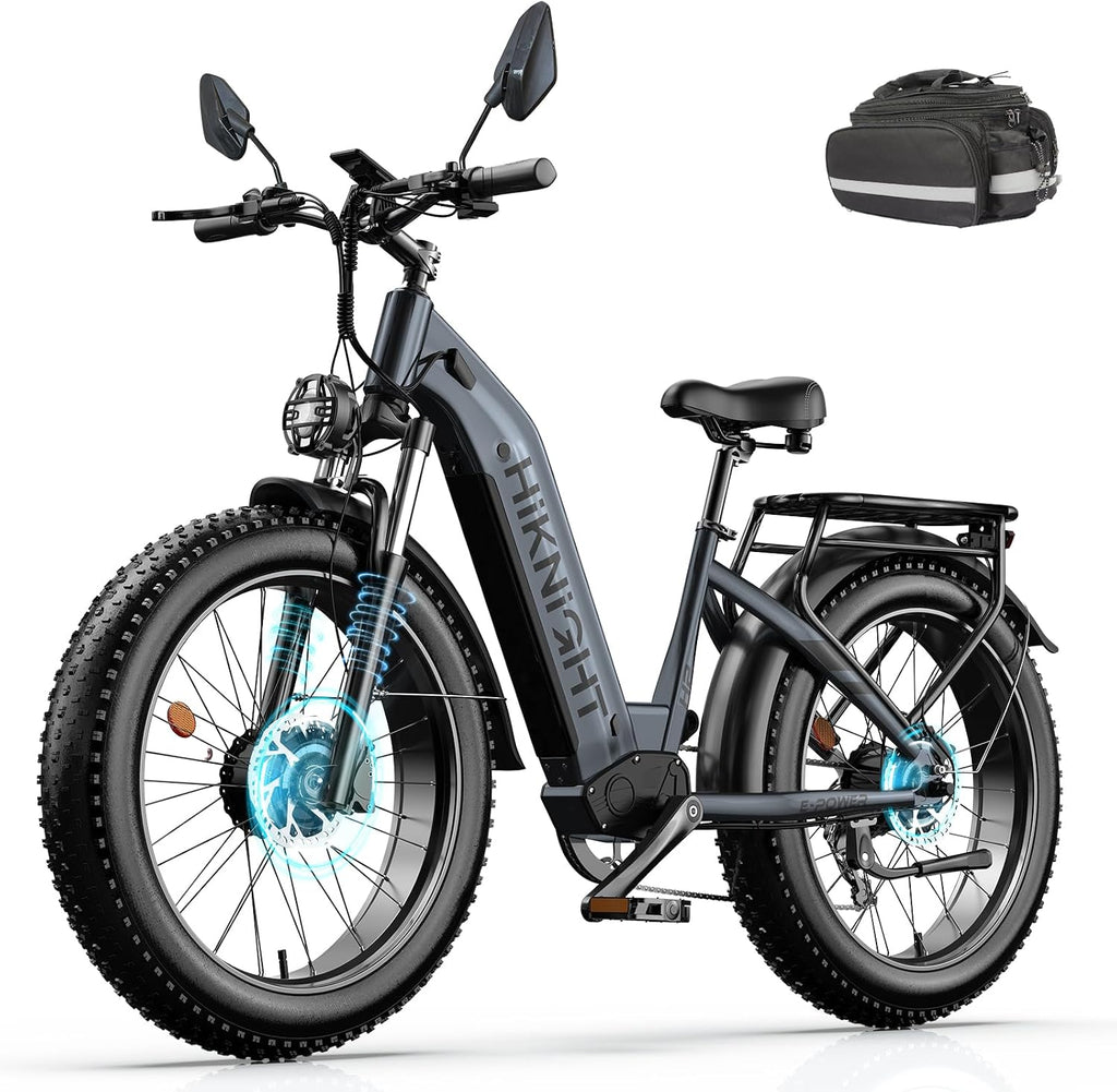Dual-Motor High-Power Electric Bike – 4000W Peak All-Terrain E-Bike for Adults (38MPH, 52V 20Ah Lithium Battery, 26" x 4.0" Fat Tires, Dual Hydraulic Brakes, Easy Step-Thru Frame)