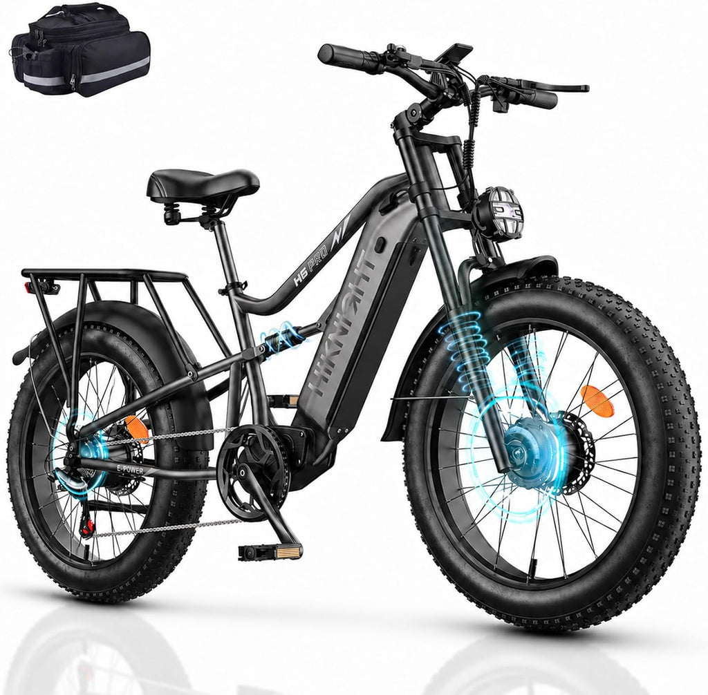 4000W Peak Dual Motor Electric Bike | 24" Fat Tire, 40MPH Off-Road E-Bike