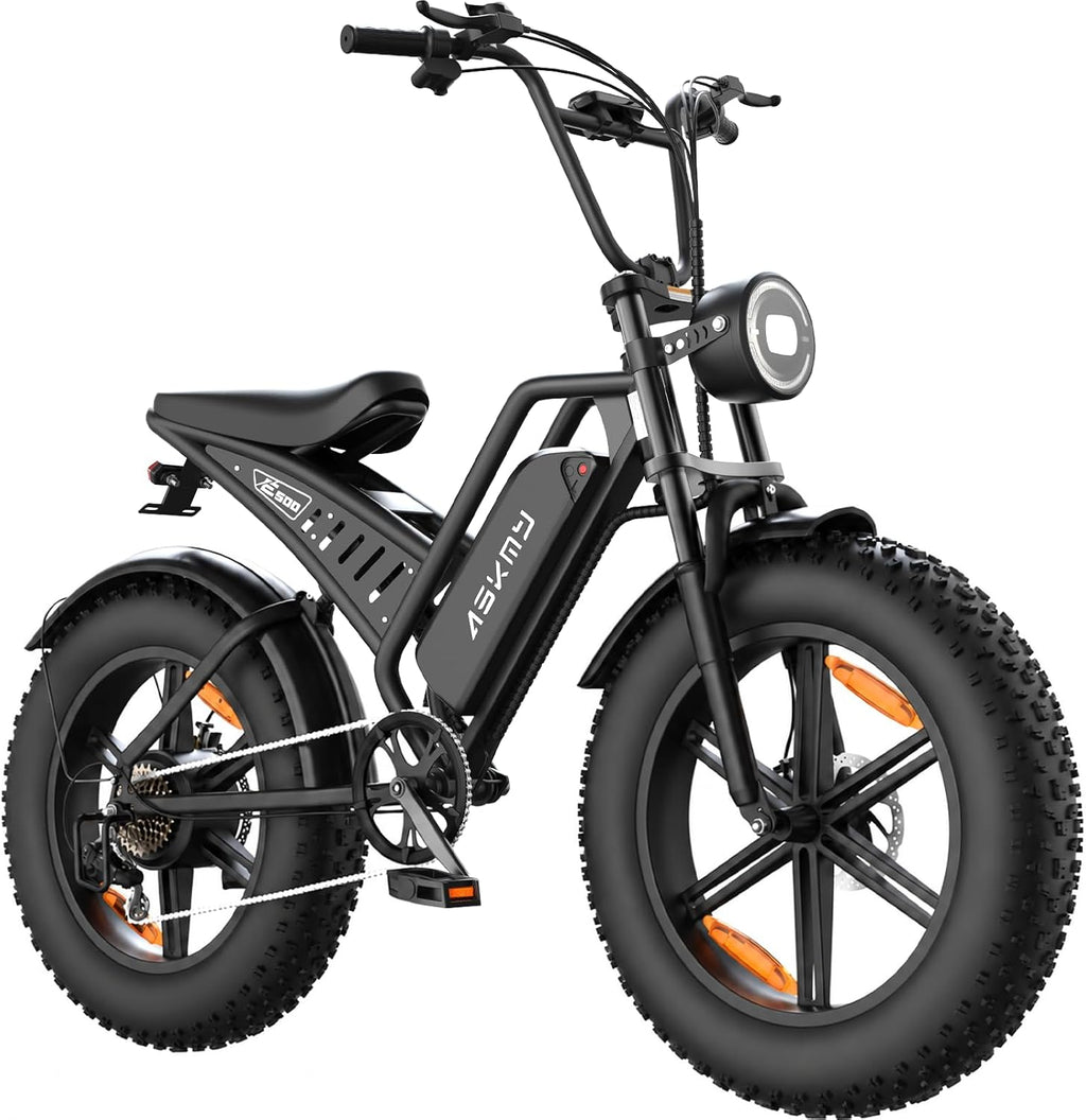 Electric Mountain Bike for Adults, 20 Inch Fat Tire Dirt E Bike with 1500W Peak Motor, 48V 15Ah