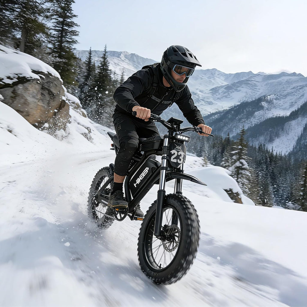 Electric Dirt Bike for Adults - Peak 3000W, 52V 40Ah Fat Tire E-Bike with 20x4.0 Tires, Full Suspension, Dual Hydraulic Brakes, NFC Start