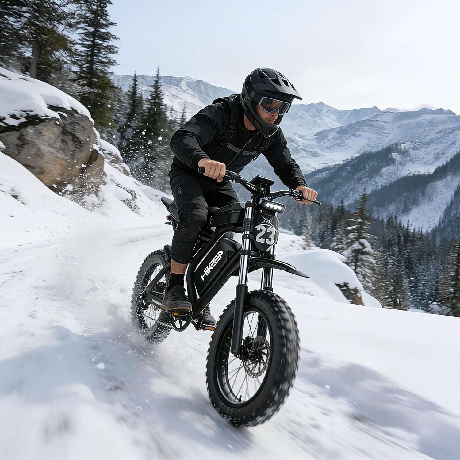 Electric Dirt Bike for Adults - Peak 3000W Electric Bikes, 52V/40Ah, 70-120 Mile(PAS Mode) Ebike, 20 Inch All-Terrain Fat Tire