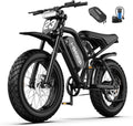 Motorcycle-Style All-Terrain Full Suspension Adult E-Bike | Peak 1500W 20" Fat Tire Electric Bicycle