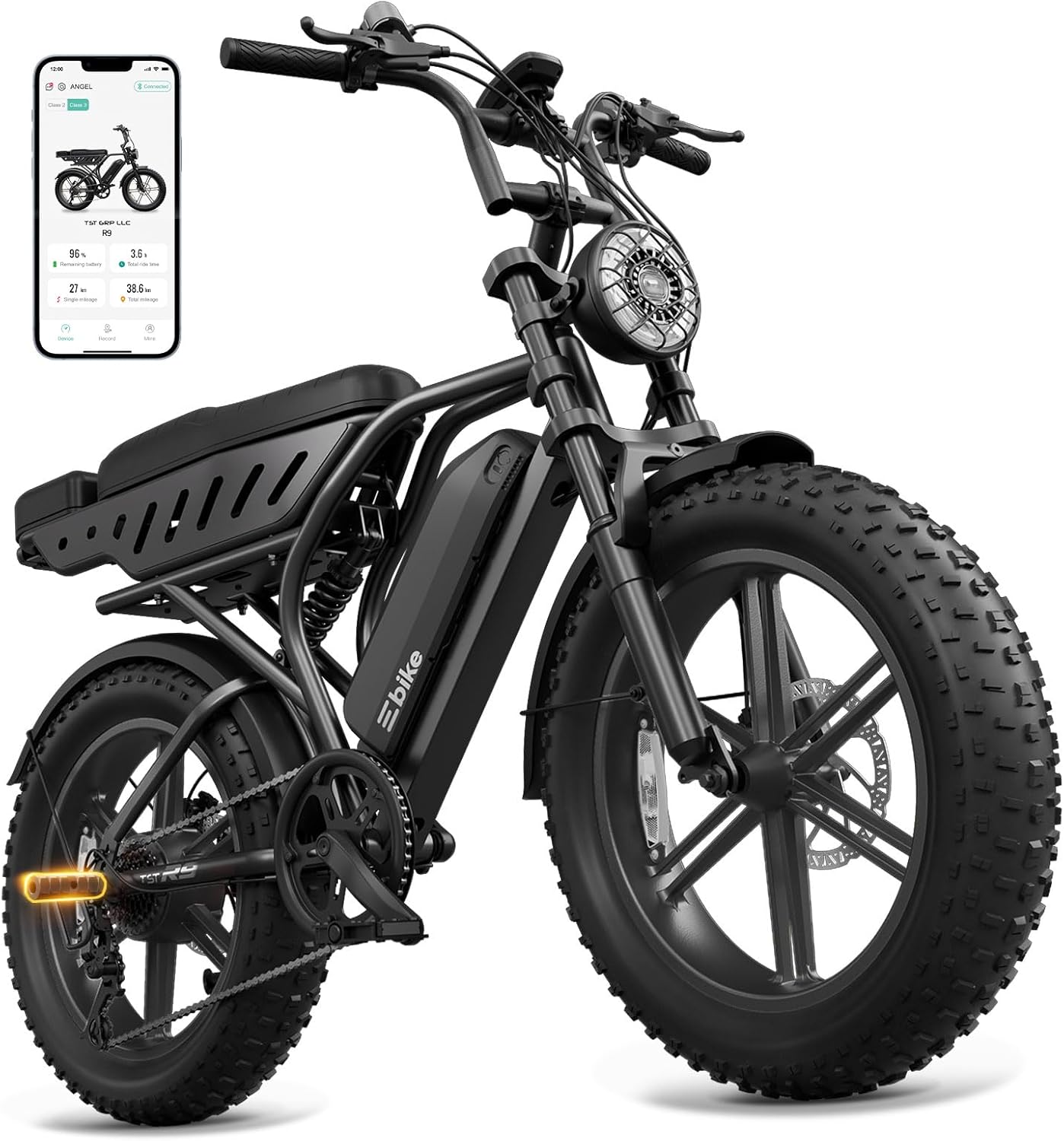 Electric Bike for Adults, 1500W Peak Motor 60 Miles Fat Tire Ebike with 48V 15Ah