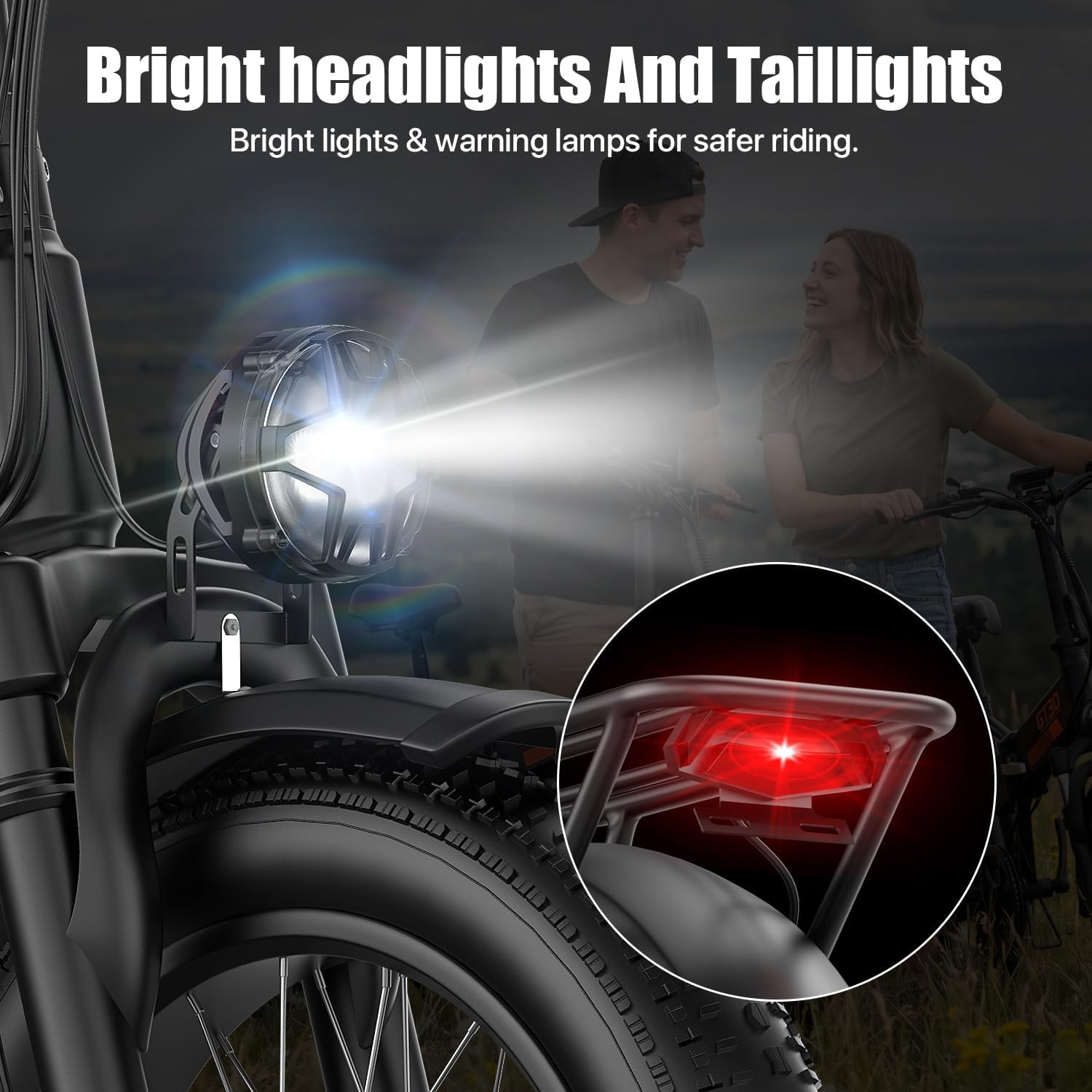 1500W Peak Folding Electric Bike | 20" Fat Tire, 28MPH, 65-Mile Range