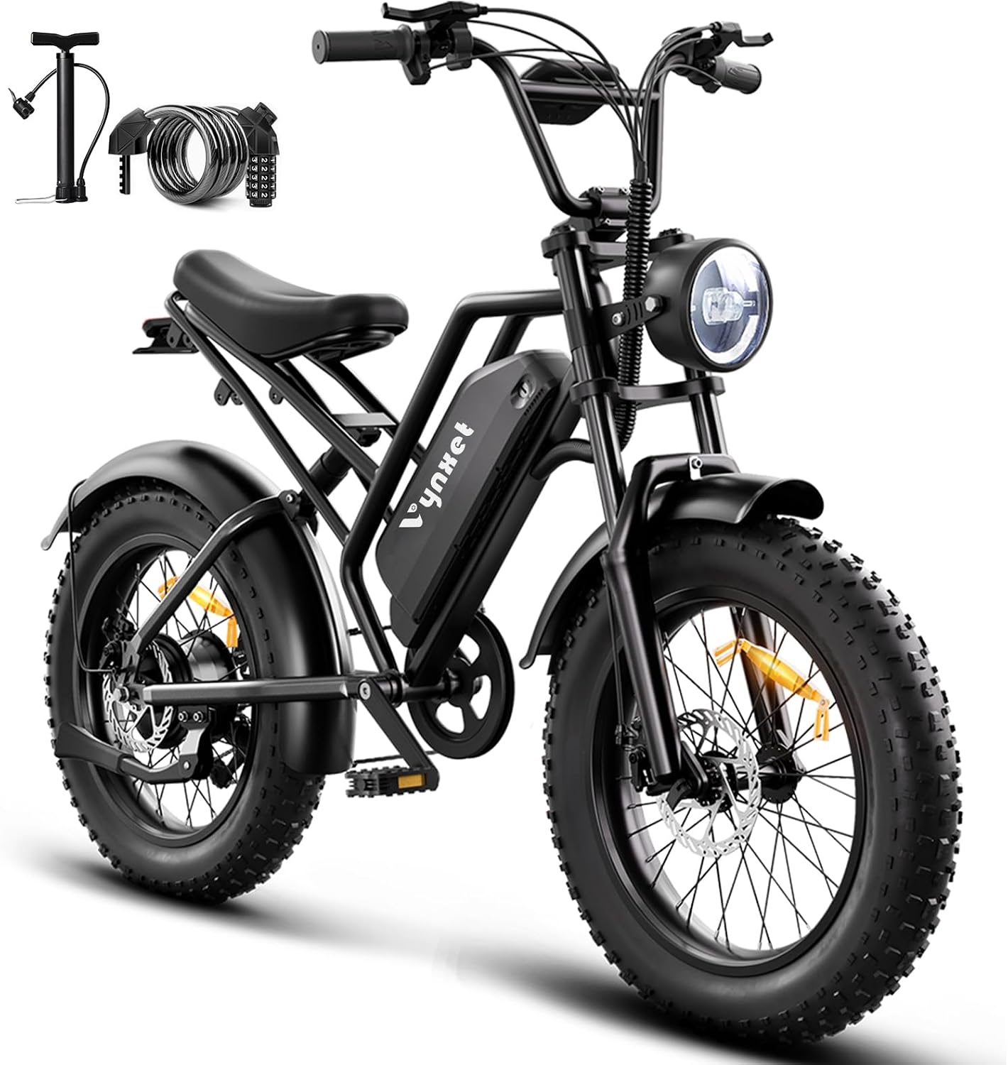 20" All-Terrain Fat Tire Electric Dirt Bike for Adults – 1500W Peak Motor, 48V 18Ah Battery, Dual Suspension E-Bike (Black)