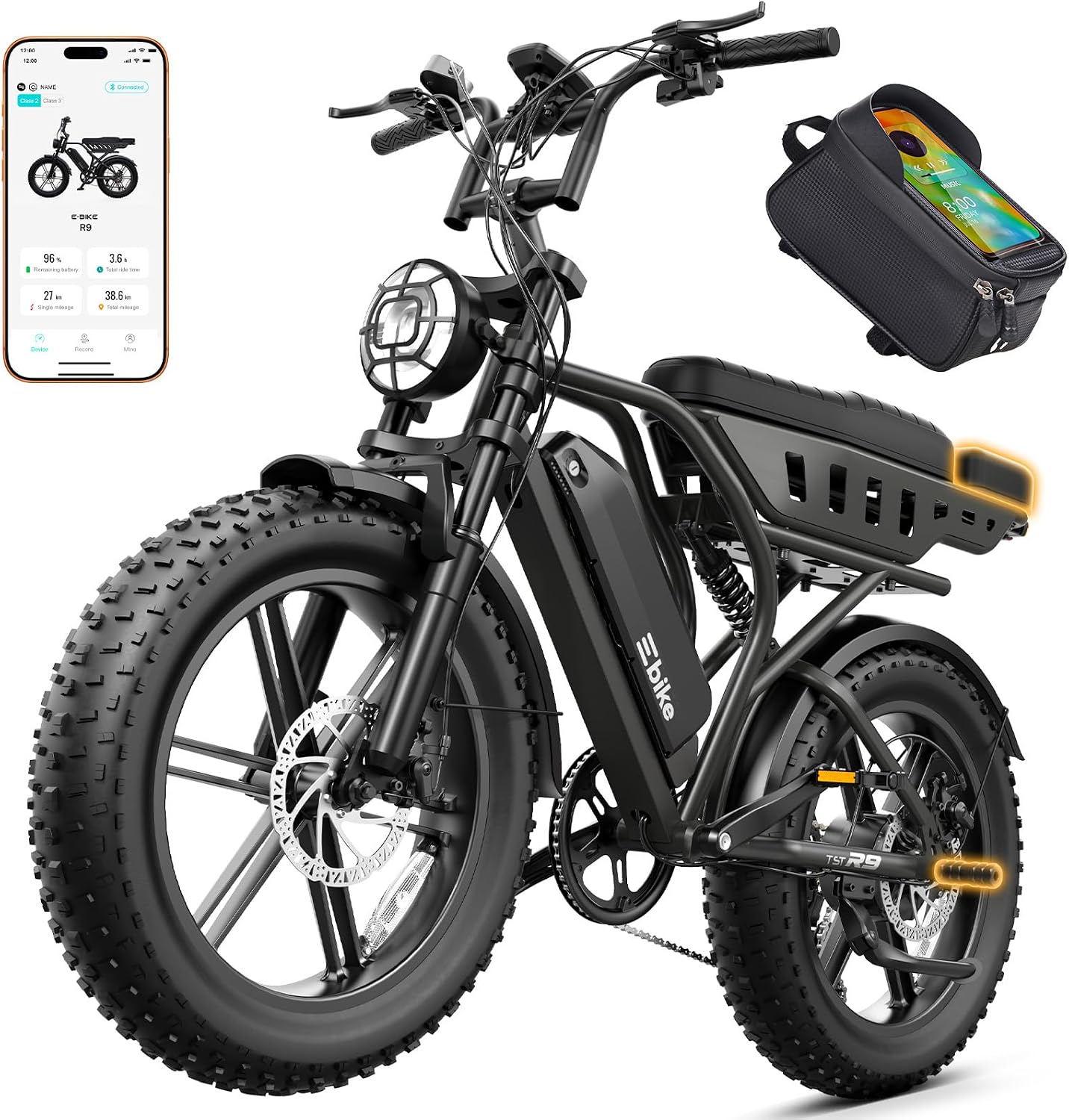 1500W Peak Electric Dirt Bike – 20" All-Terrain Fat Tire E-Bike with UL 2849 Certification