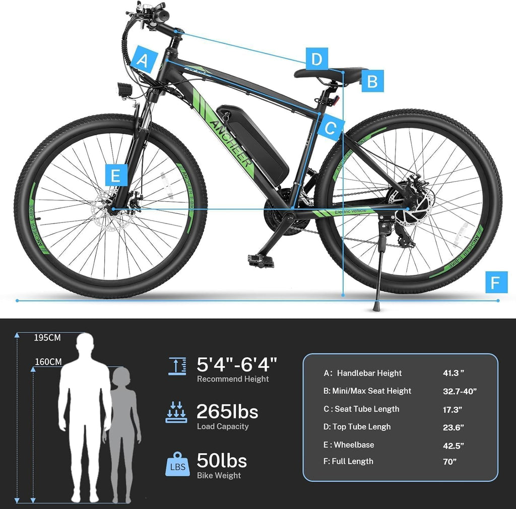 27.5" Electric Mountain Bike for Adults – Peak 750W Motor, 60-Mile Range, Fast-Charging E-Bike with LCD Display