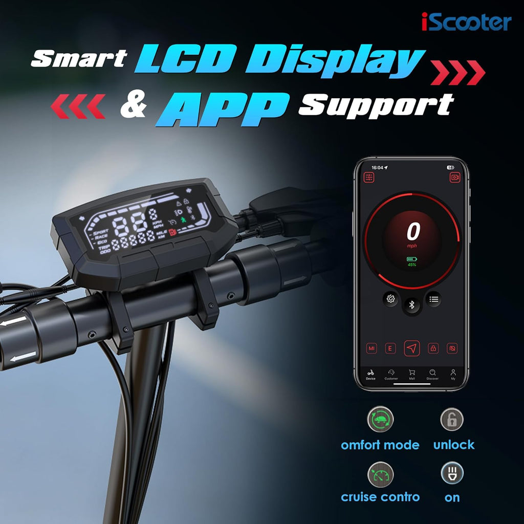 Electric Scooter, Off Road Tires, 800W Motor E-Scooter Up to 25/28 Miles Range,Top Speed 25/28 MPH, Adjustable Handlebar Height,Folding Commuting Electric Scooter for Adults