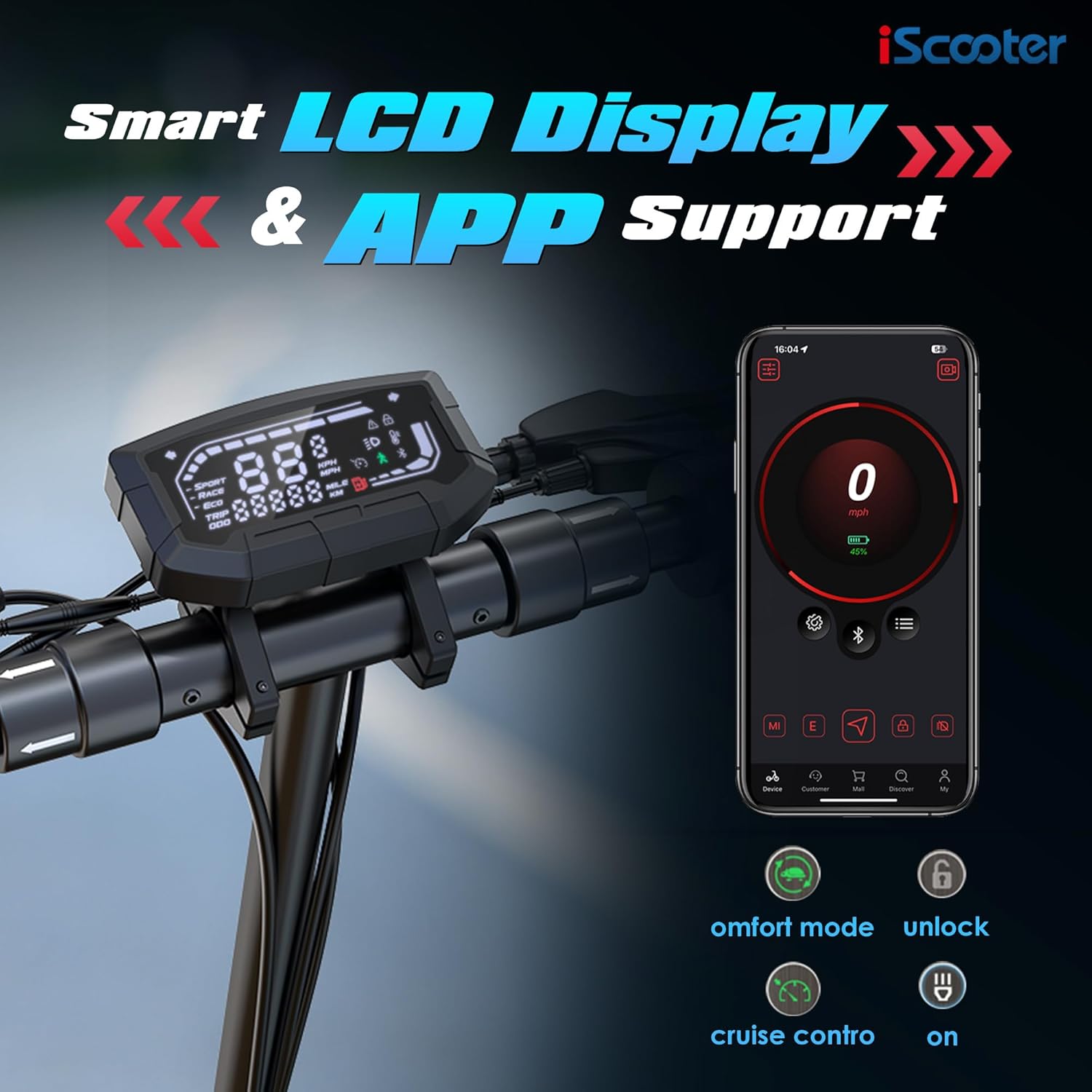 Electric Scooter, Off Road Tires, 800W Motor E-Scooter Up to 25/28 Miles Range,Top Speed 25/28 MPH, Adjustable Handlebar Height,Folding Commuting Electric Scooter for Adults