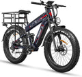Ultra Long Range Dual-Battery Electric Mountain Bike – 4000W Peak, 40MPH, 26" Fat Tire