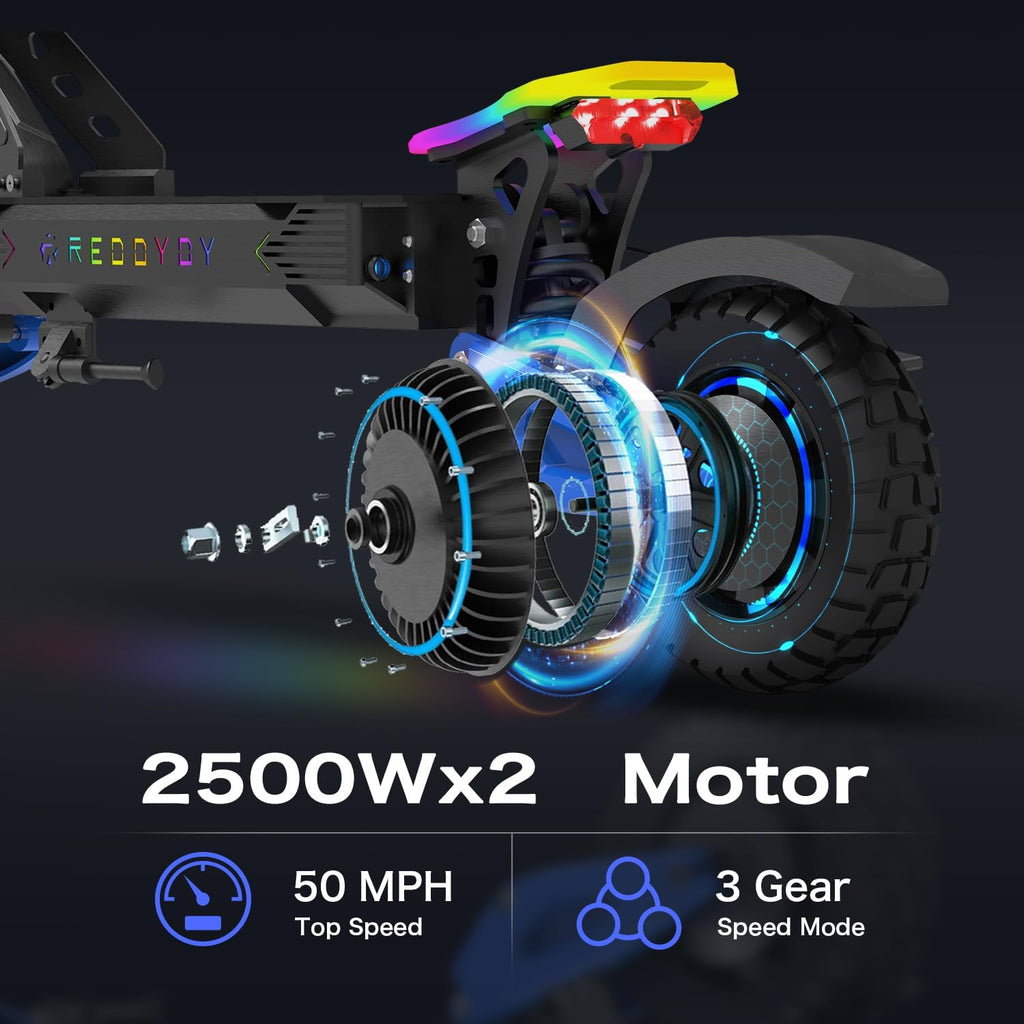 5000W Dual Motor Off-Road Electric Scooter | 50 MPH High-Performance Adult Scooter