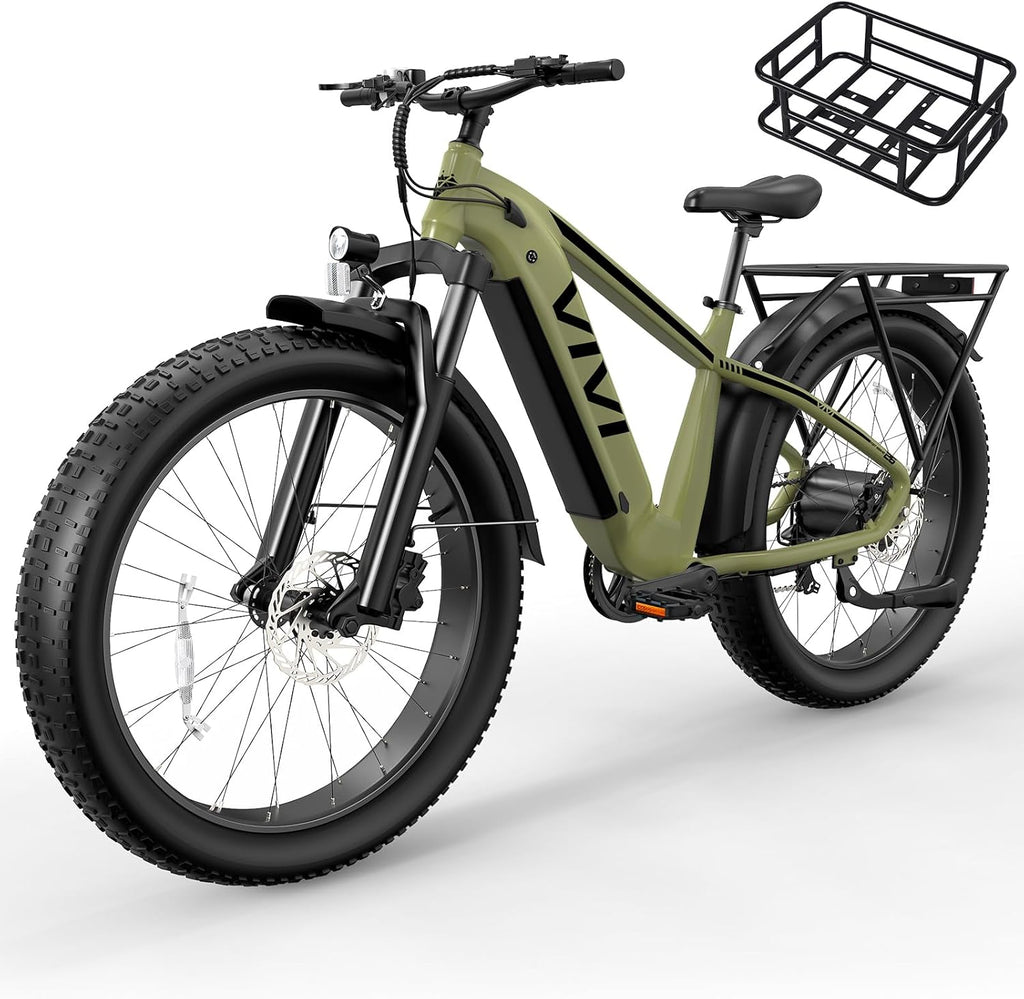 26" All-Terrain Fat Tire Electric Mountain Bike | Peak 1500W Torque Sensor Adult E-Bike