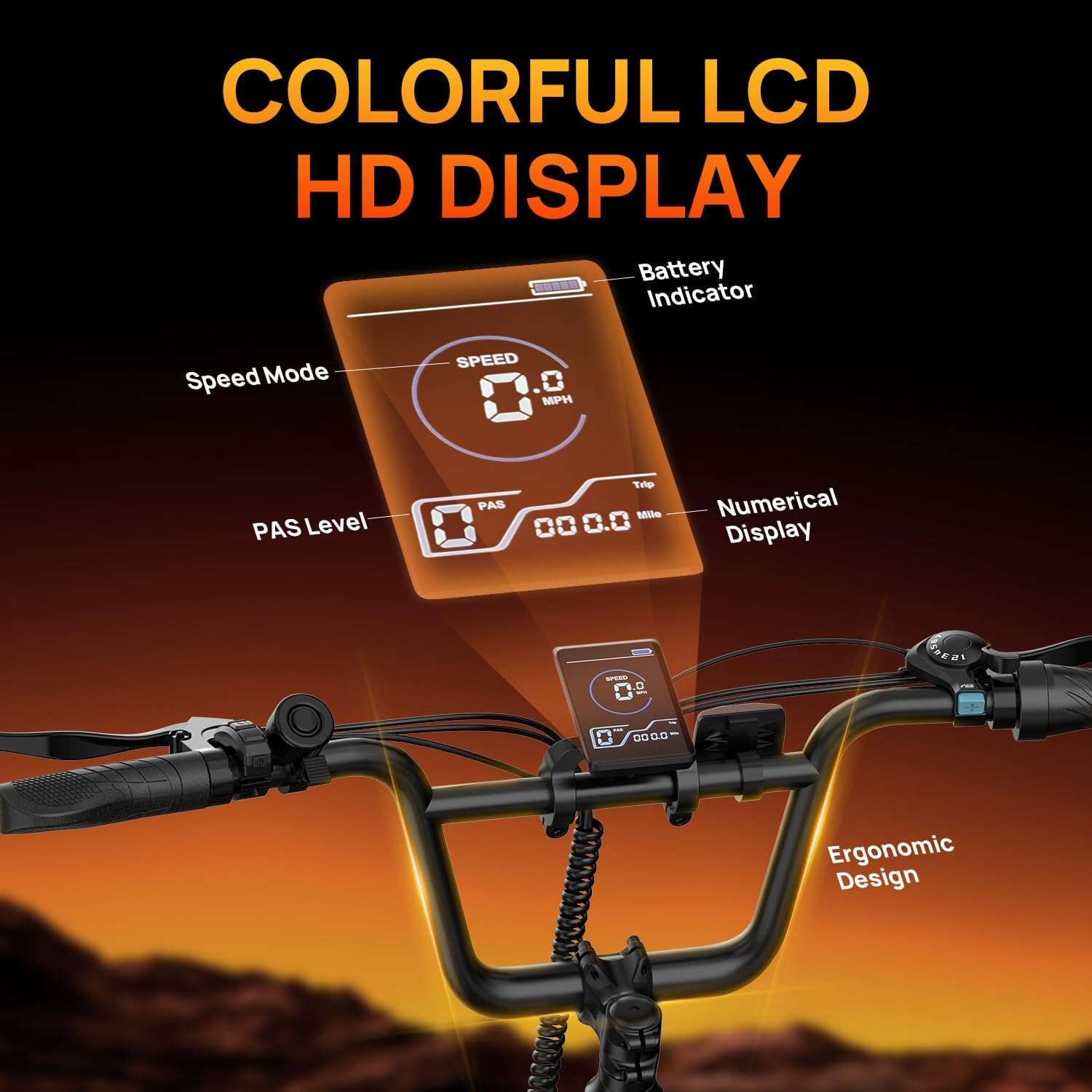 URLIFE Electric Bike for Adults, 20" Fat Tire Ebike with 48V Removable Battery, 80 Mile Range, 7-Speed, E Bike Commute Ride for Teens & Adults