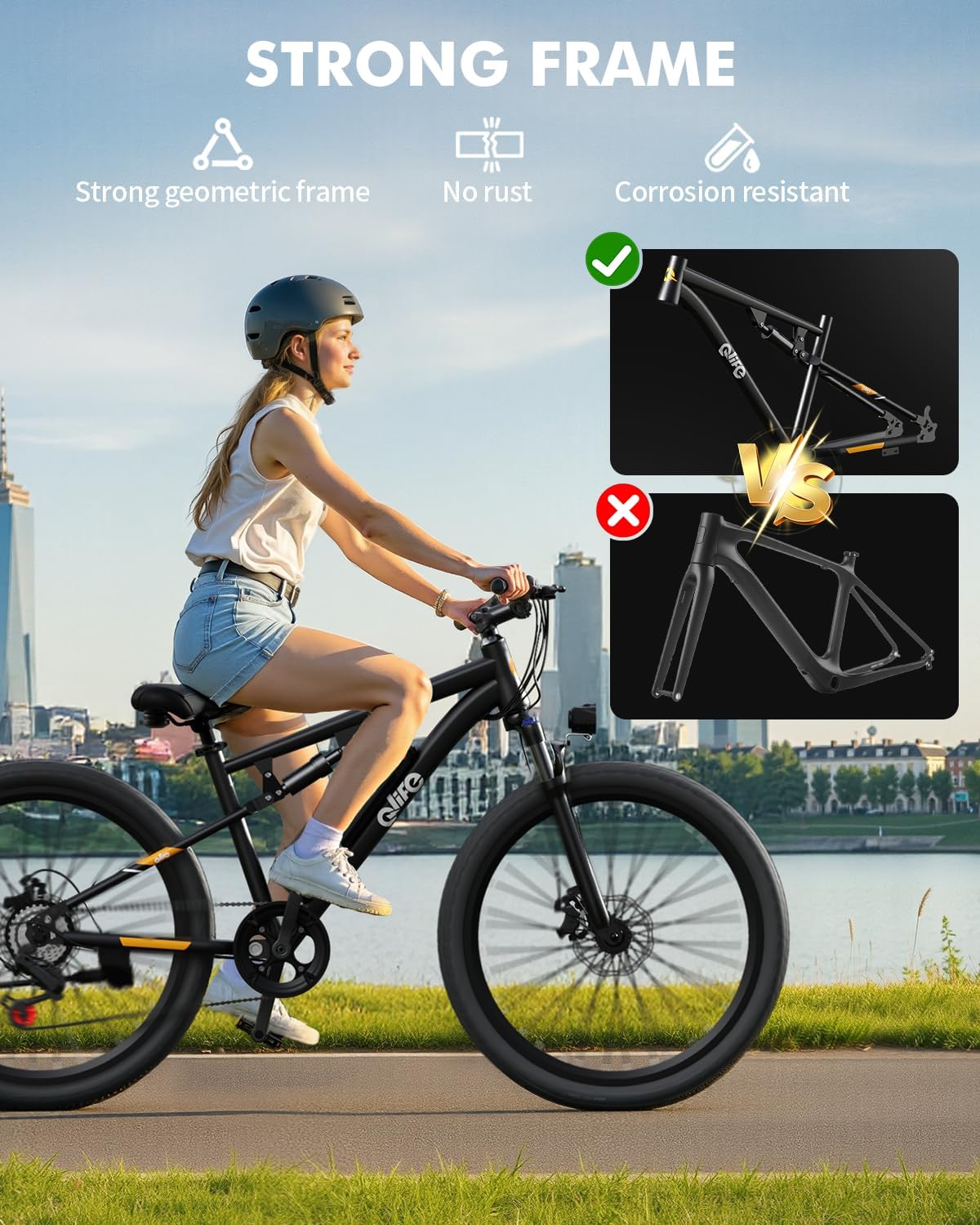 27.5" Mountain Electric Bike | 1200W Peak 21-Speed Adult & Teen E-Bike