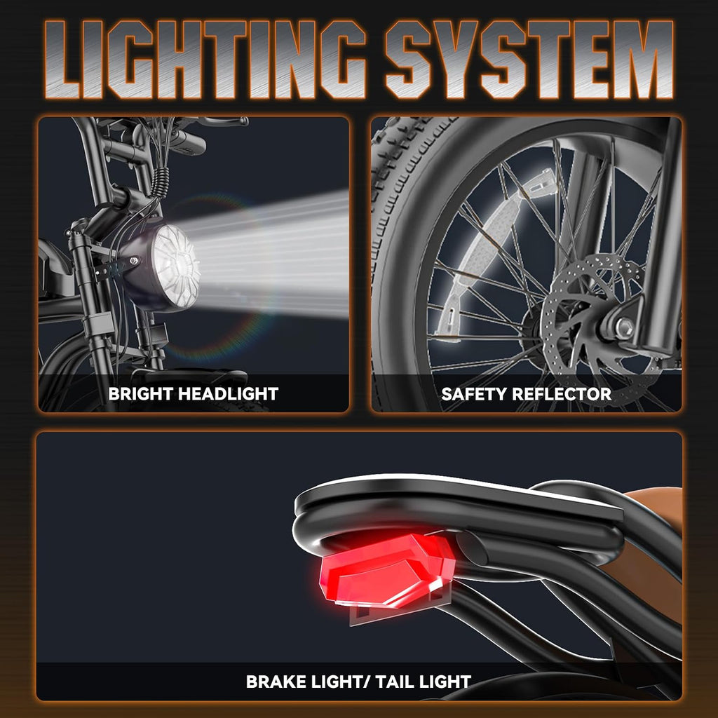 Electric Bike for Adults, 2500W Peak Motor, 32MPH & 100 Miles, 48V 20Ah