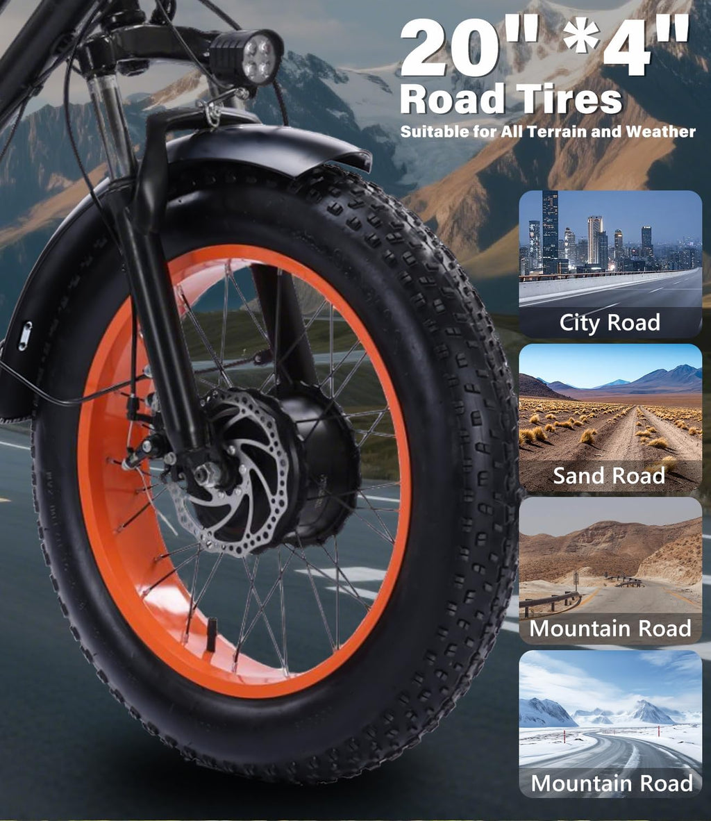 500W All-Terrain Fat Tire Electric Tricycle (48V / 20 MPH)