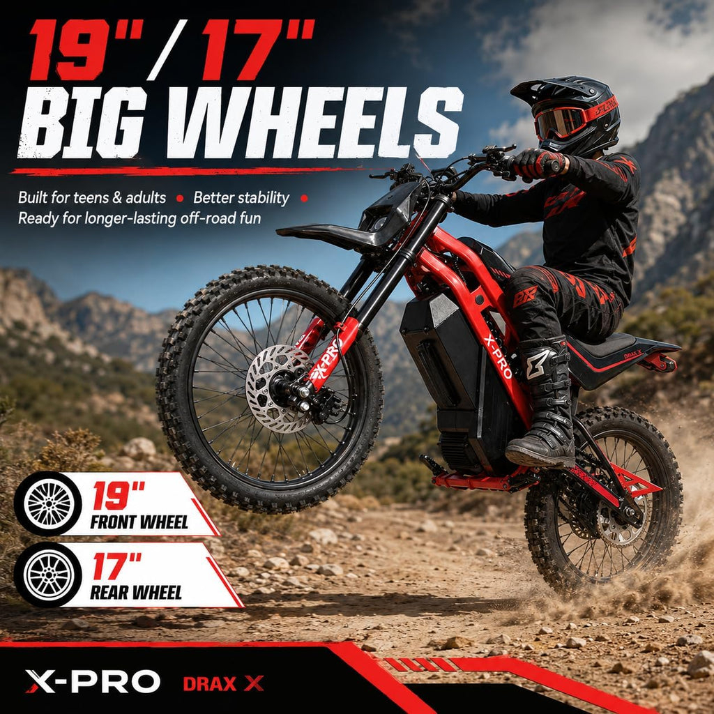 4600W Electric Dirt Bike for Adults & Teens - Powerful Brushless Motor,19"/17" Off-Road Tires