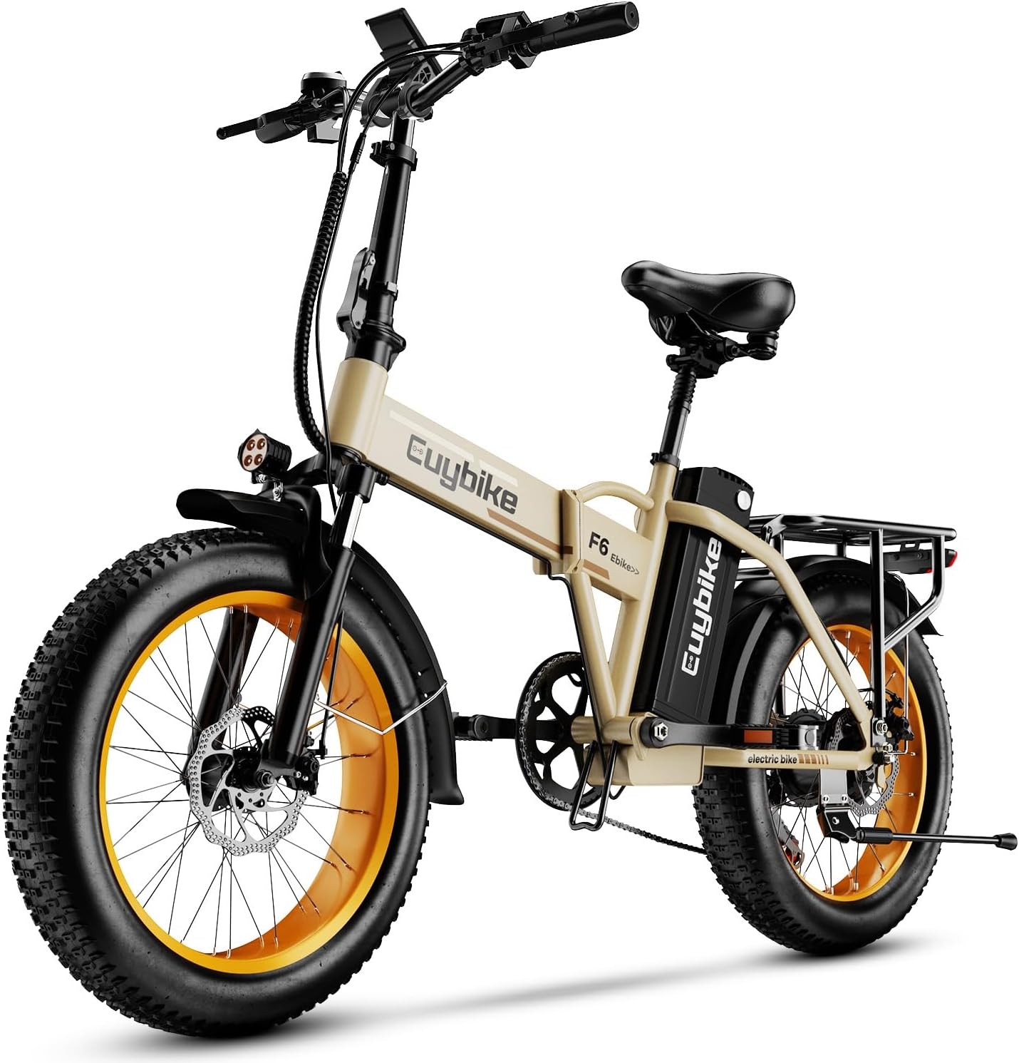1000W Folding Electric Bike – 20" All-Terrain Fat Tire E-Bike with 80-Mile Max Range & Removable Battery
