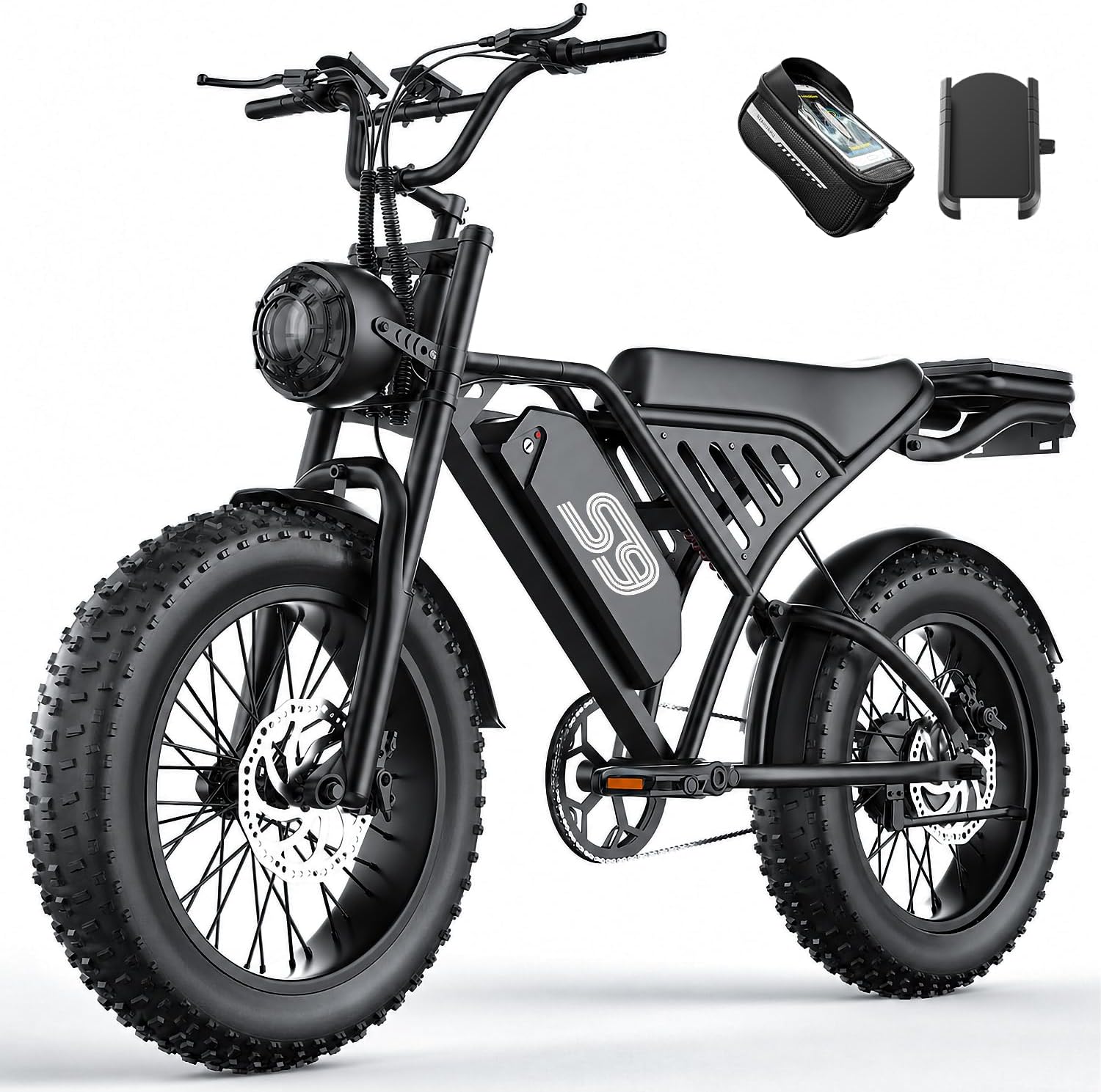 20" All-Terrain Fat Tire Electric Dirt Bike for Adults – 2500W Peak Motor, 48V 20Ah Removable Battery, NFC & Password Lock E-Bike