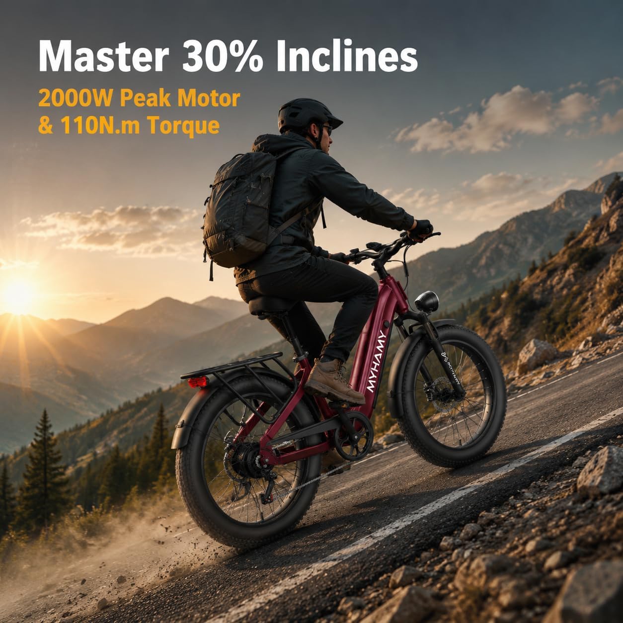 All-Terrain Step-Through Fat Tire Electric Bike - 110Nm Torque, 48V 18Ah, UL 2849 Certified, 85-Mile Range Off-Road Cruiser for Adults