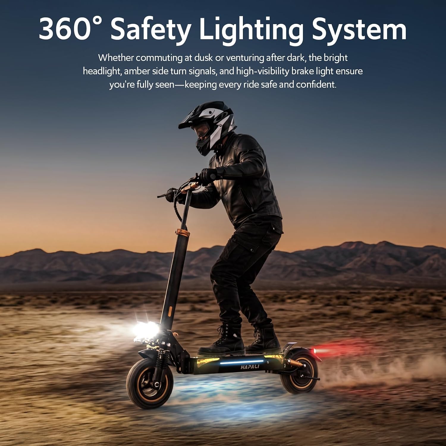 Off Road Electric Scooter, 1200W Motor, 31 MPH, 25-Mile Range, 11" All-Terrain Tires, E-Scooter for Adults with Double Suspension