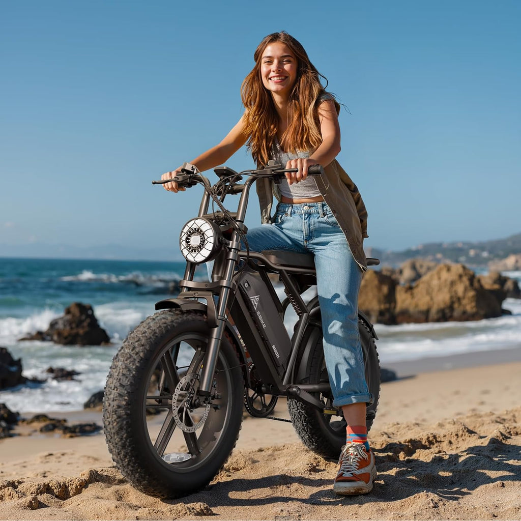 Electric Bike for Adults 1500W Peak 20" Fat Tire All-Terrain E-Bike 60/110 Miles Electric Dirt Bike - 48V 15/25 AH