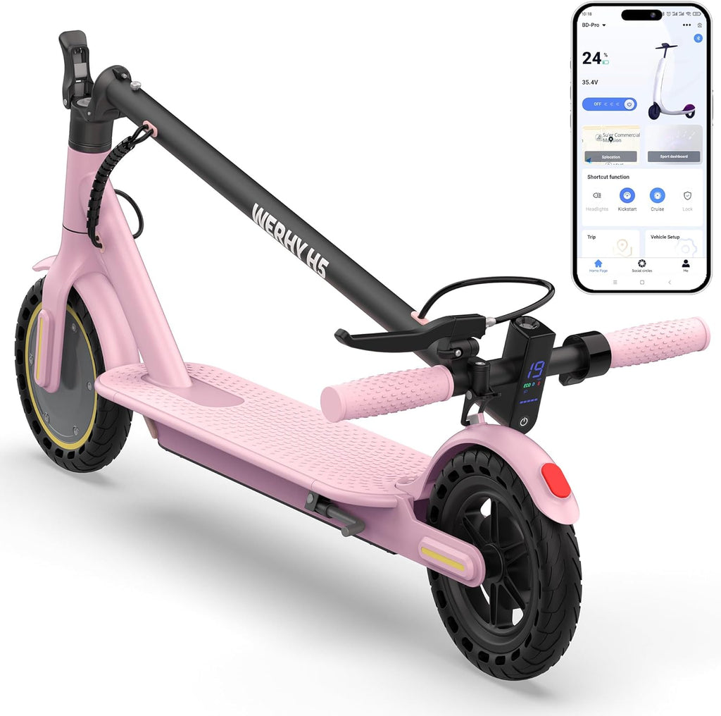 Electric Scooter, 500W/350W/800W/1000W Motor & 10"/8.5" Solid Tires, Up to 22/19 MPH & 28/25/15