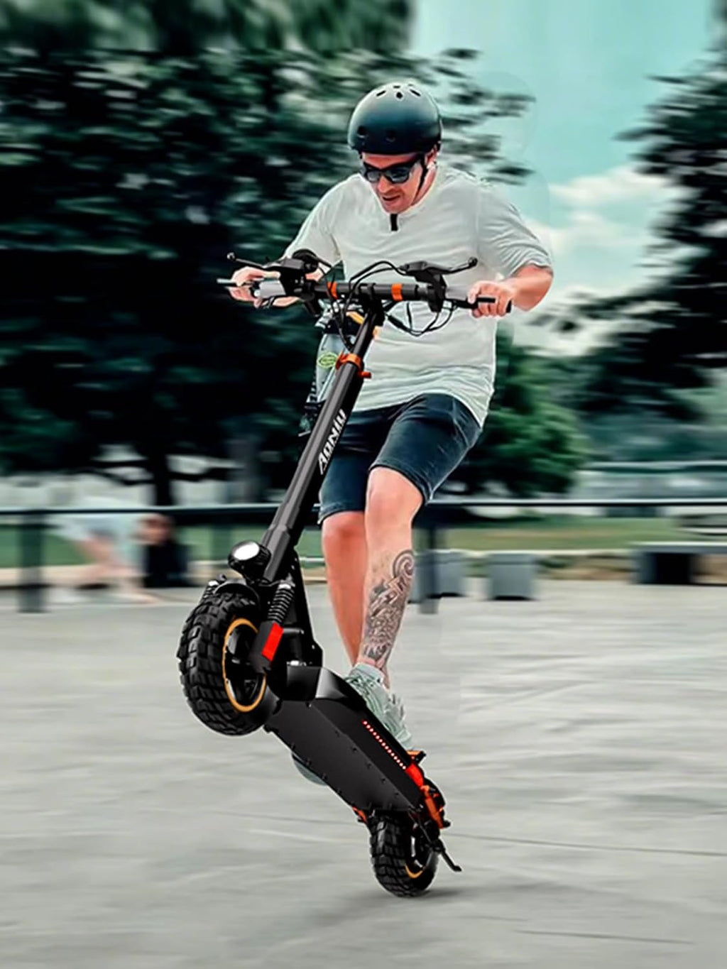 Electric Scooter for Adults Escooter with Seat Off Road E Scooter 25-30mph Fast 300 Lbs+ Heavy Duty