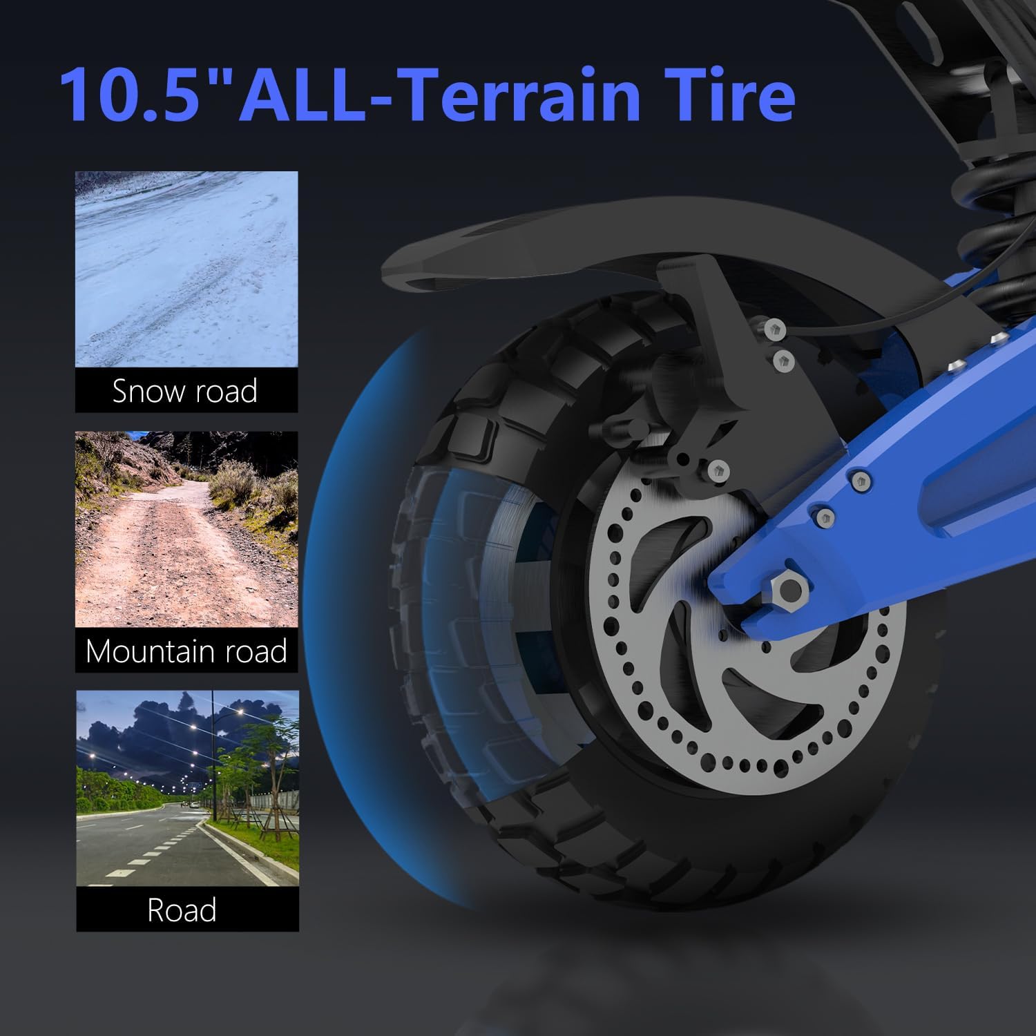 5000W Dual Motor Off-Road Electric Scooter | 50 MPH High-Performance Adult Scooter