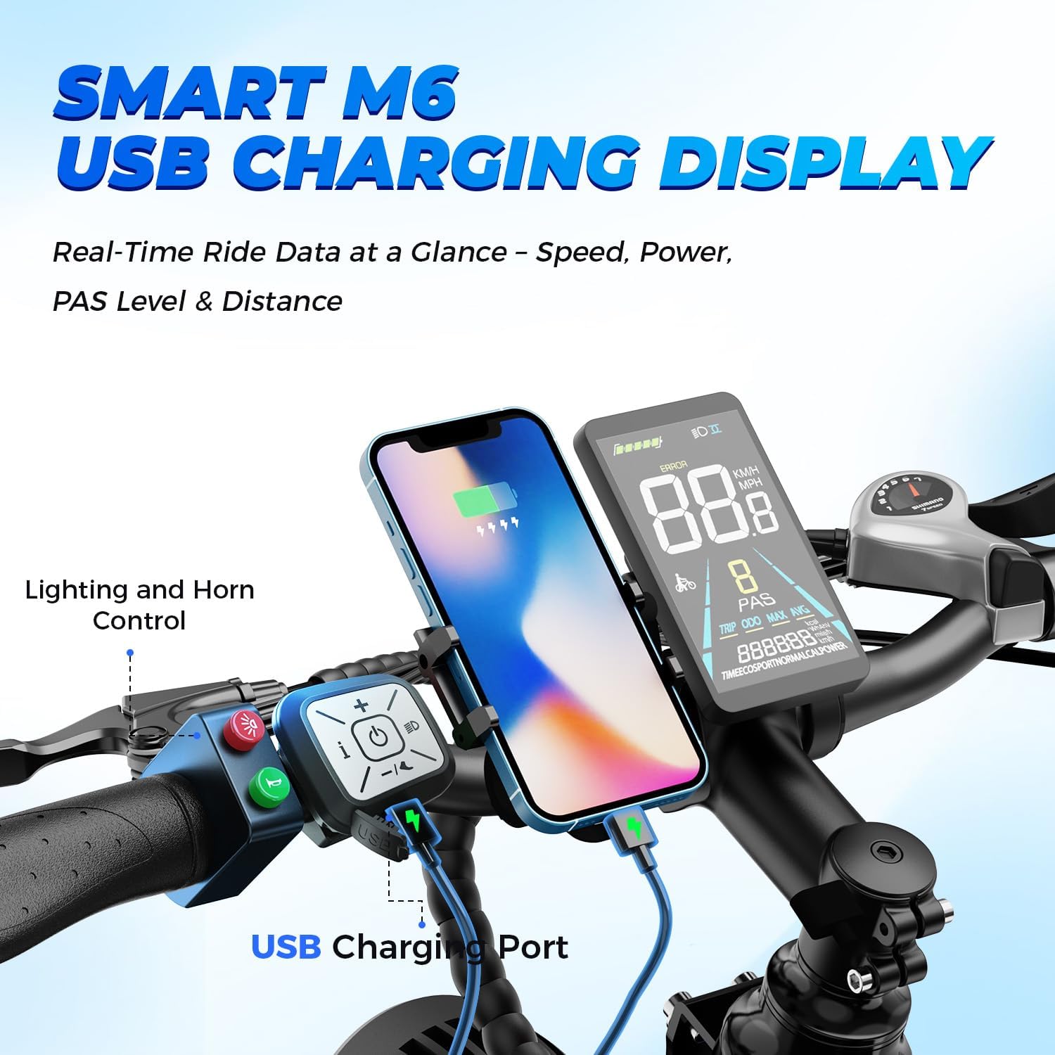 All-Terrain 26" Fat Tire Electric Bike Combo Pack – 1800W Peak Motor, 48V 17.5Ah Removable Battery, 7-Speed 85-Mile Long Range Adult E-Bike Set