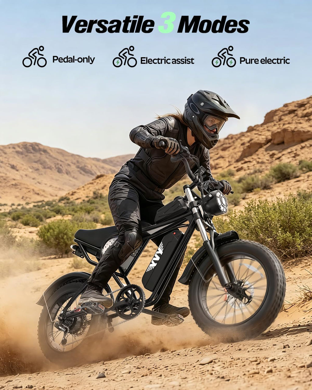 Electric Bike 1500W-3000W Peak Motor, 48V 15.6-40AH