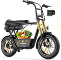 Electric Commuter Scooter with Seat | 16" Fat Tire, Front Basket, Long Range
