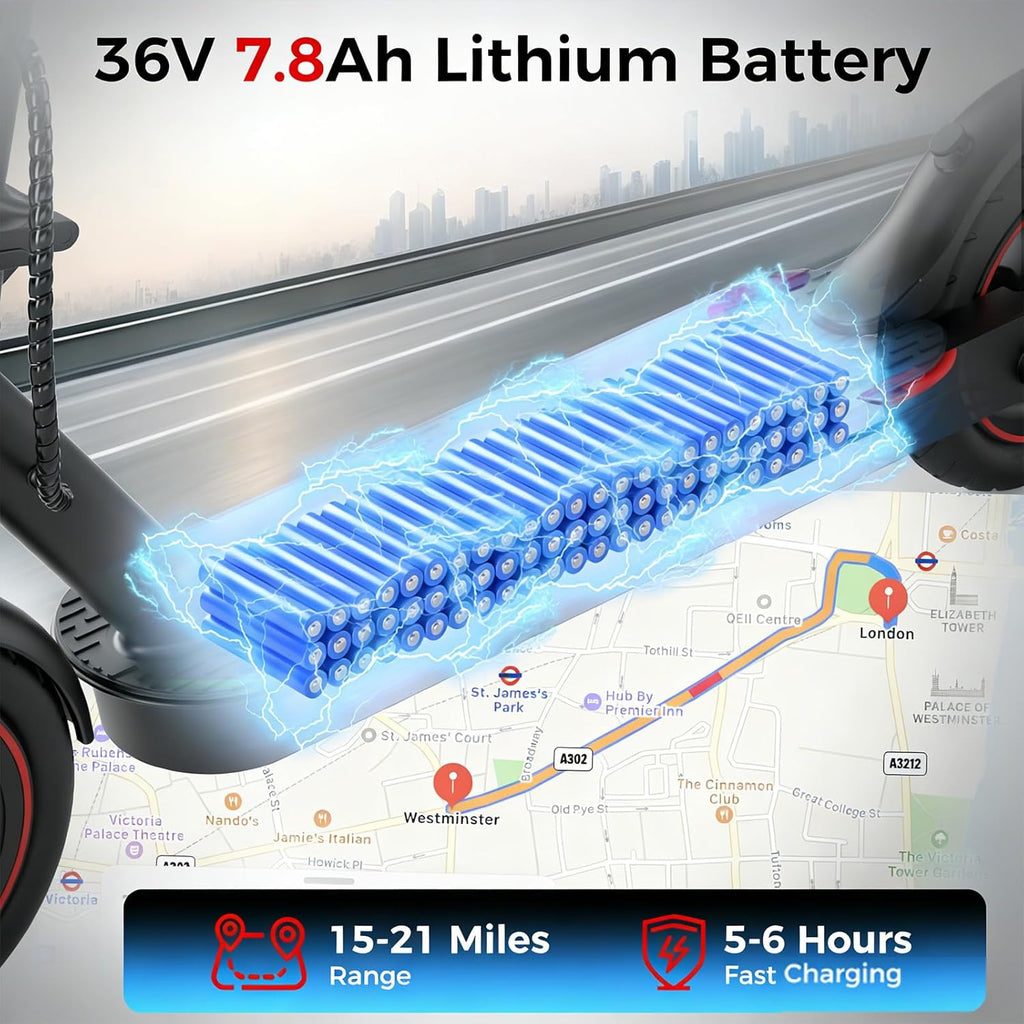 Electric Scooter - Electric Scooter Adults, 1000W/500W Motor, 25/21/18 MPH, 10''/8.5'' Tires, 28/23/21 Miles, APP Control, Dual Brake, Long Range Electric Scooter for Gift