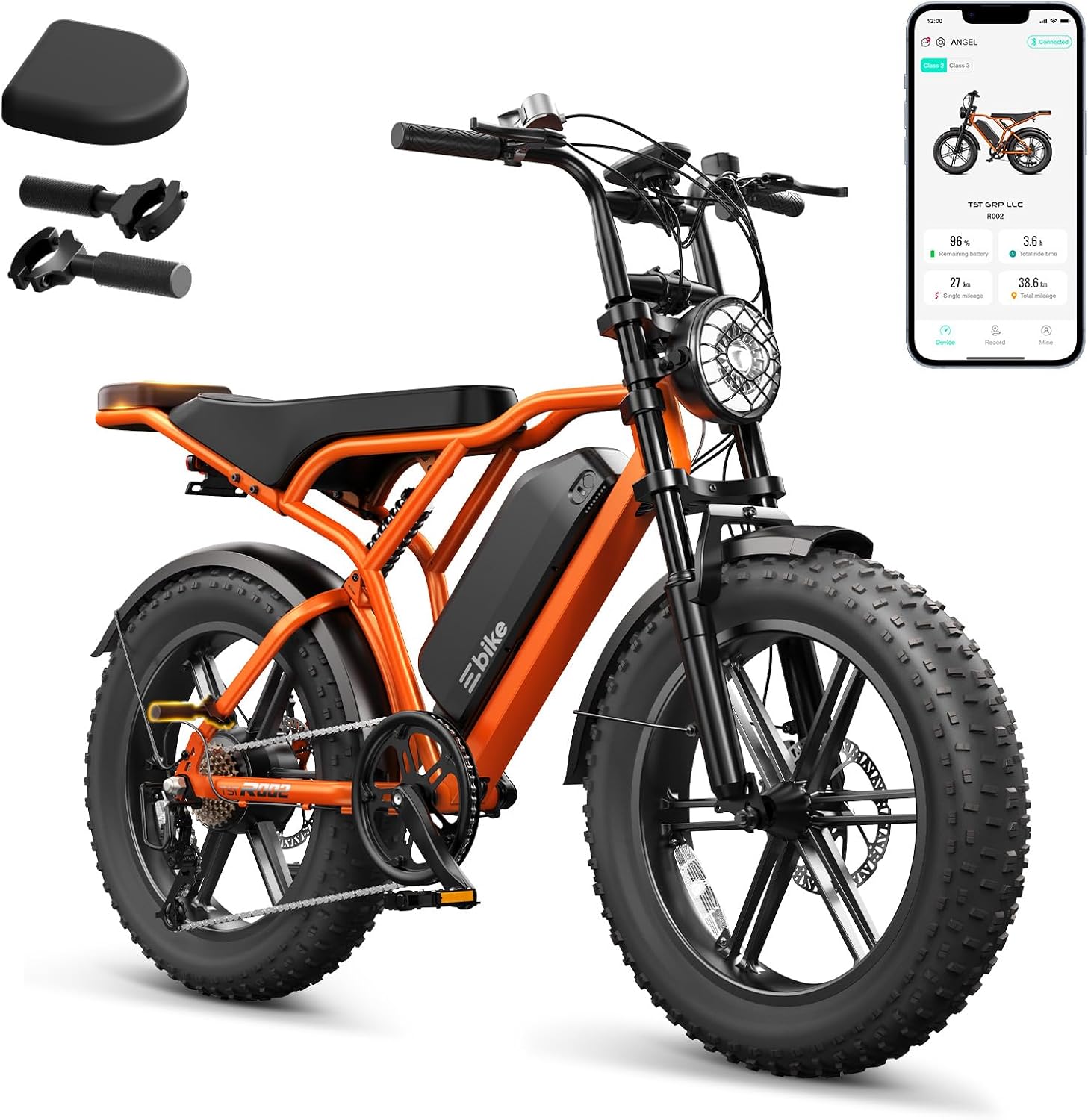 Electric Bike for Adults, 1500W Peak Motor 60 Miles Fat Tire Ebike with 48V 15Ah