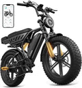 1500W Peak Dual-Suspension Fat Tire Electric Bike for Adults – 20" Moped E-Bike with Removable 48V 15Ah Battery