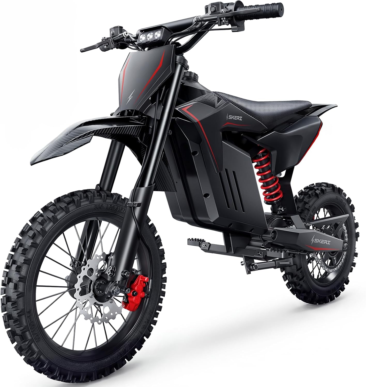 Electric Dirt Bike for Teens, 3200W Electric Motorcycle with Mid-Drive Motor, 37MPH Top Speed, 48V 21Ah