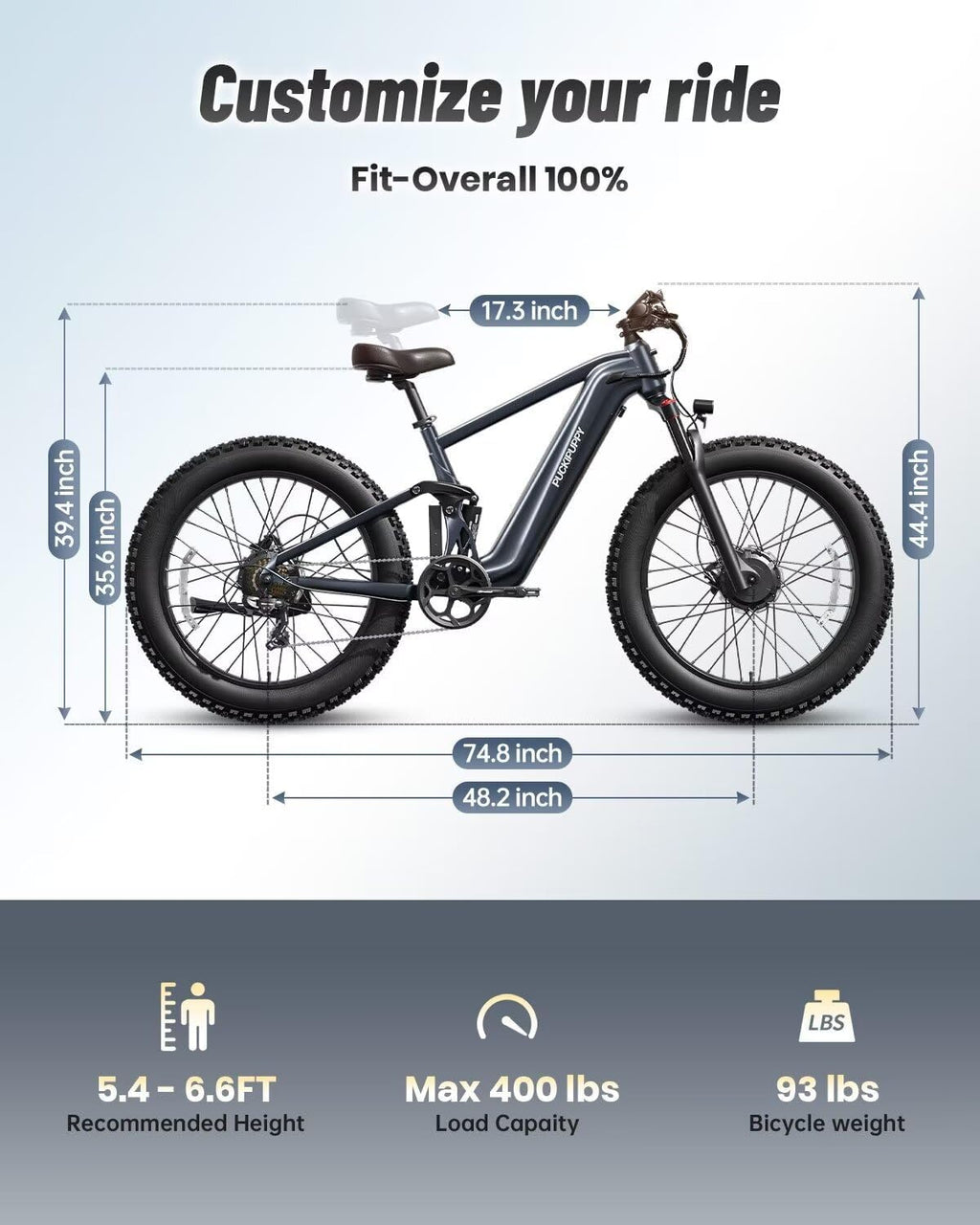 26" Fat Tire Dual Motor Electric Bike | Torque Sensor & Full Suspension