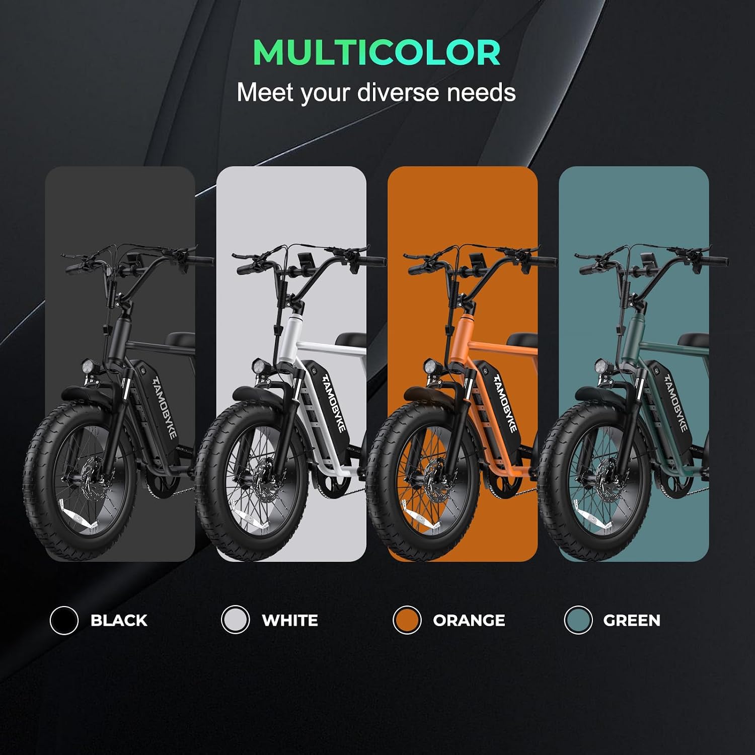 Electric Bike for Teens & Adults, 500W Motor Entry-Level Lightweight Ebike, 20 MPH, 20"x4" Fat Tire