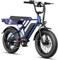 Retro-Style All-Terrain Electric Bike – 2000W Peak, 30MPH, 20" Fat Tire Off-Road E-Bike