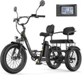 20" Fat Tire Adult Electric Tricycle – 3-Wheel E-Trike with Rear Differential & Cargo Basket